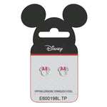 Disney Minnie Maus Schmuck Ohrstecker Edelstahl rote Schleife mit Punkten