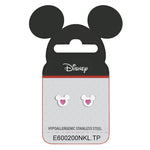 Disney Minnie Maus Schmuck Ohrstecker Edelstahl Herz rosa
