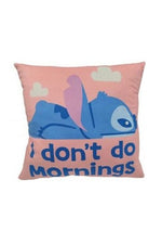 Disney Lilo und Stitch Kissen Stitch I don't do mornings Wendekissen