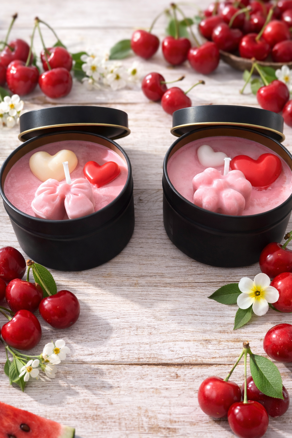 Handmade Kerzen Kirsche