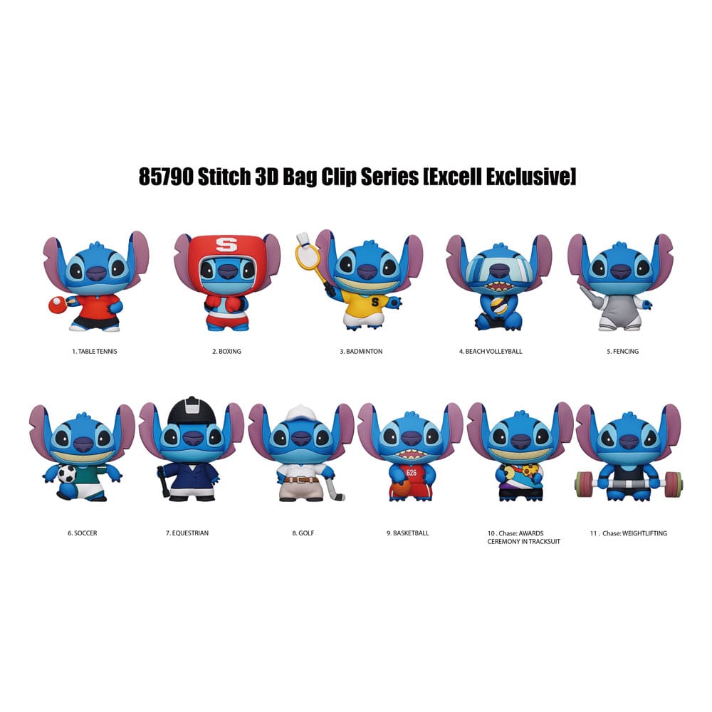 Disney Lilo & Stitch 3D PVC-Taschenanhänger Series 1 Sport