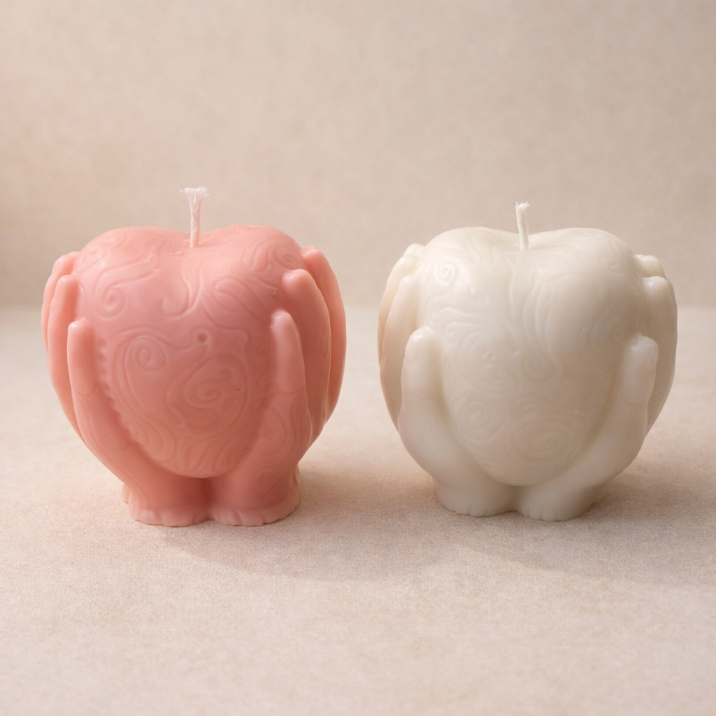 Handmade Kerze Handherz