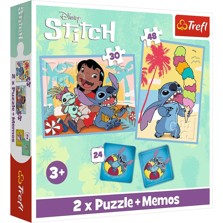 Disney Lilo & Stitch - 2 in 1 Puzzles + Memo