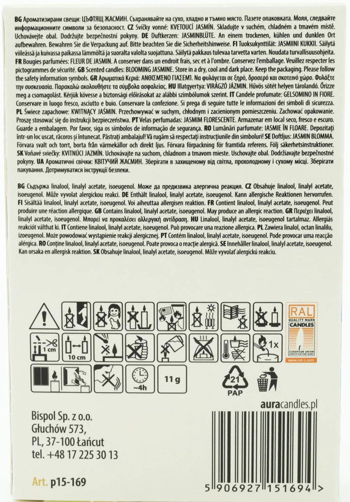 Teelichte Duft 6er Jasminblüte in Faltschachtel