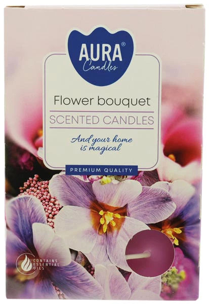 Teelichter Duft 6er Blumenstrauß neu