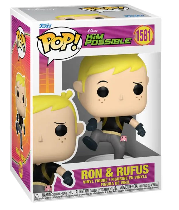 Funko - POP! - Kim Possible 1581 Ron & Rufus Vinyl
