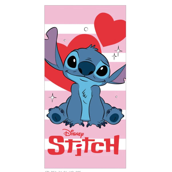 Disney Lilo & Stitch Badetuch rosa mit Herz