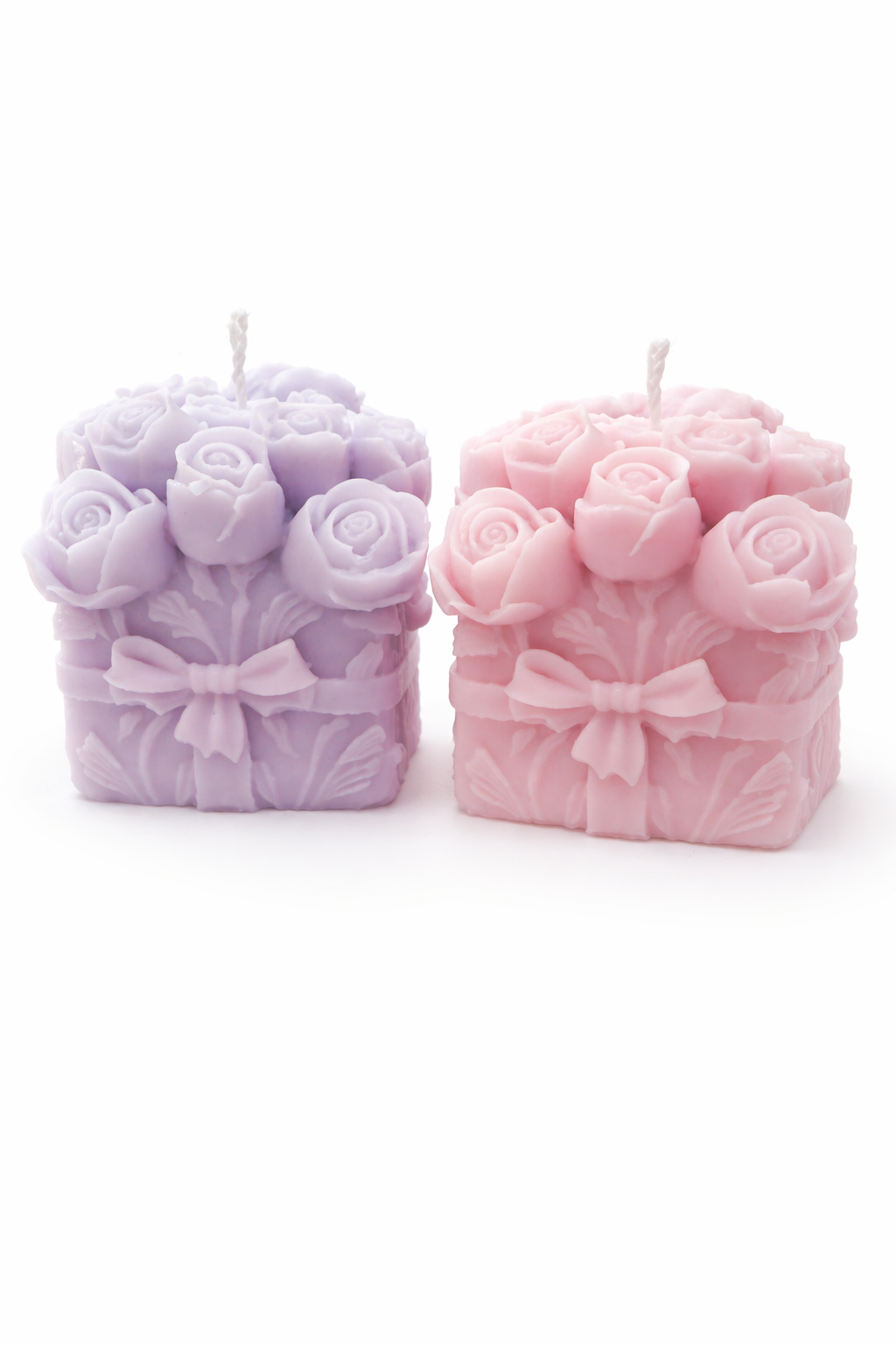 Handmade Kerze Blumengesteck - perfekt als Geschenk