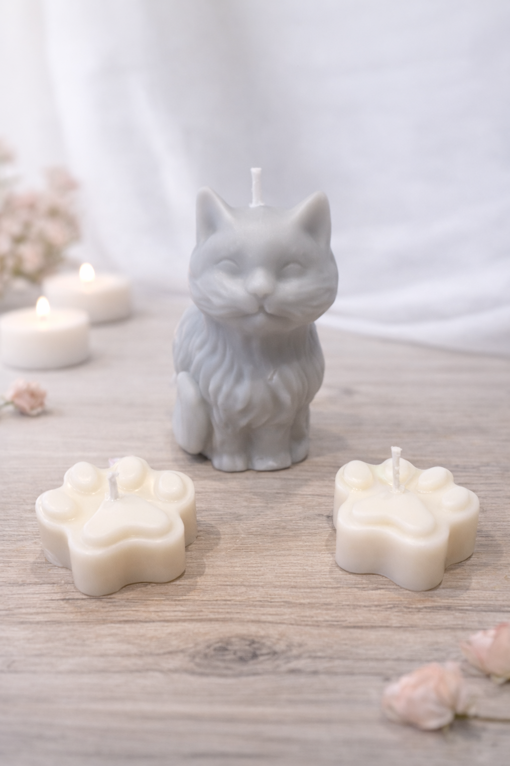 Handmade Kerze Katzenzauber Set
