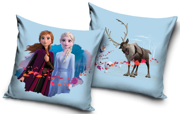 Disney Frozen Anna und Elsa Kissen blau  - Personalisierung möglich