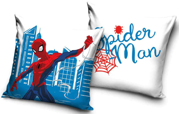 Spiderman Kissen weiß/blau 40x40cm