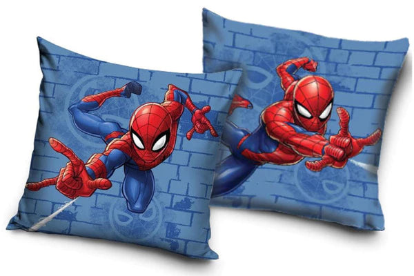 Marvel Spiderman Kissen  Ziegelsteine blau  - Personalisierung möglich