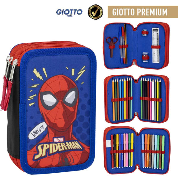 Spiderman Federmäppchen gefüllt 3 Etagen