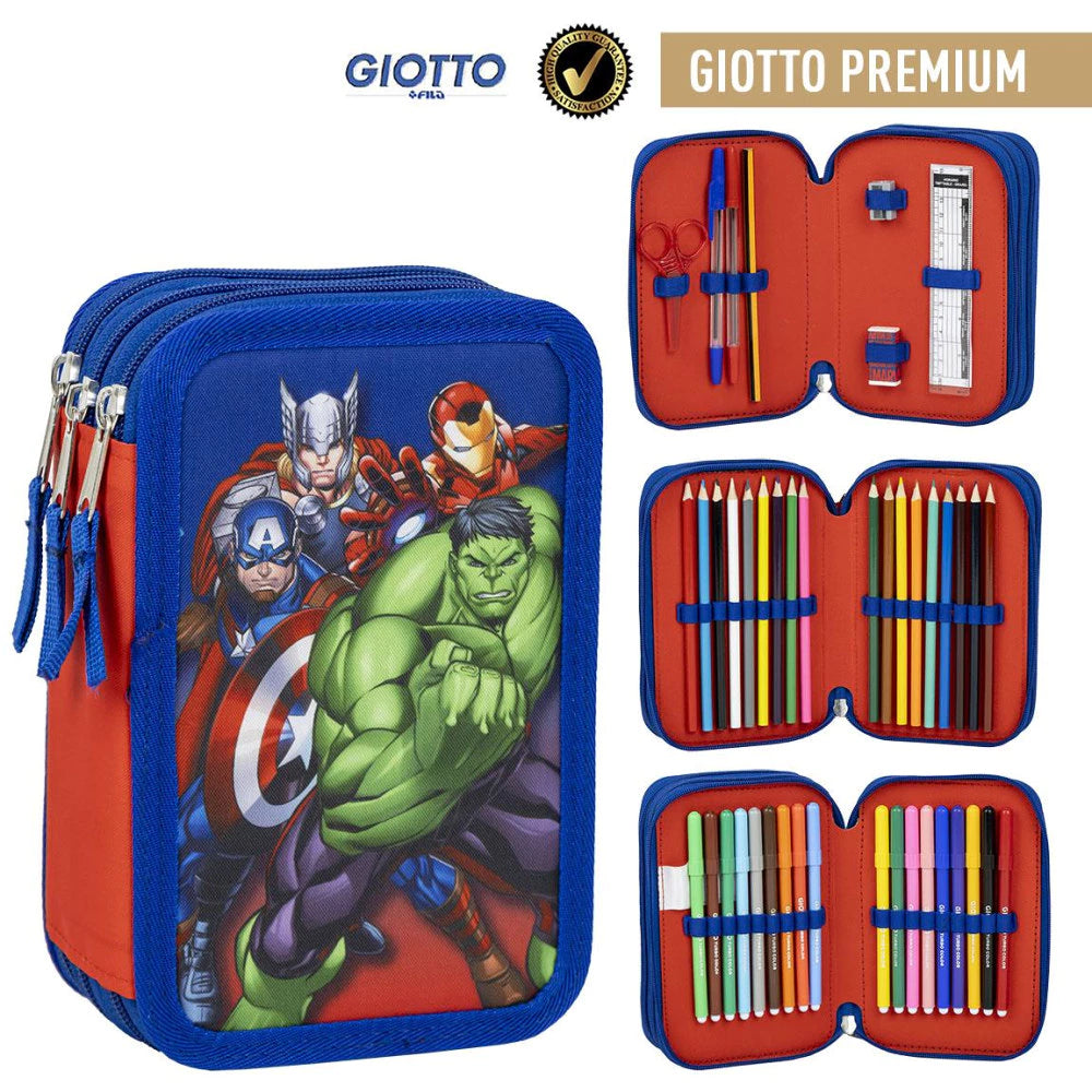 Marvel Avengers Federmäppchen gefüllt 3 Etagen