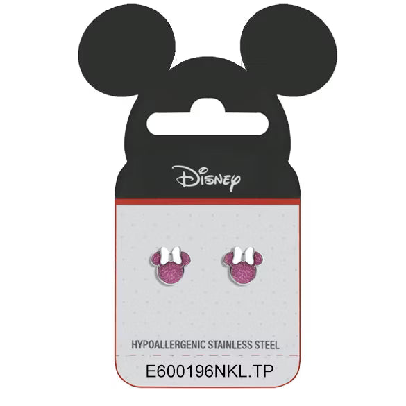 Disney Minnie Maus Schmuck Ohrstecker Edelstahl rosa kopf