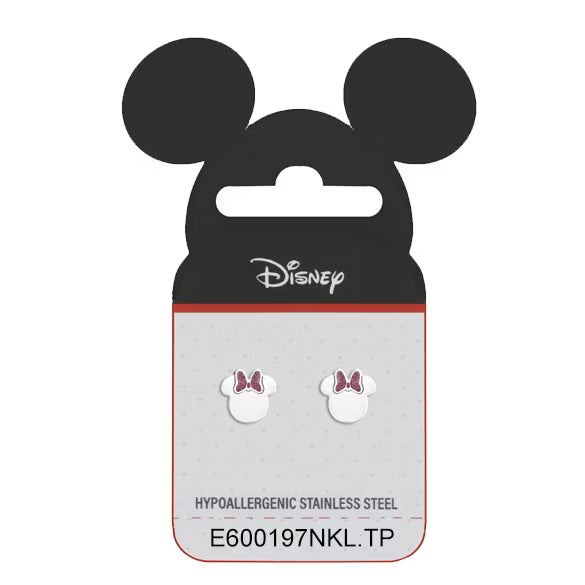 Disney Minnie Maus Schmuck Ohrstecker Edelstahl rosa Schleife