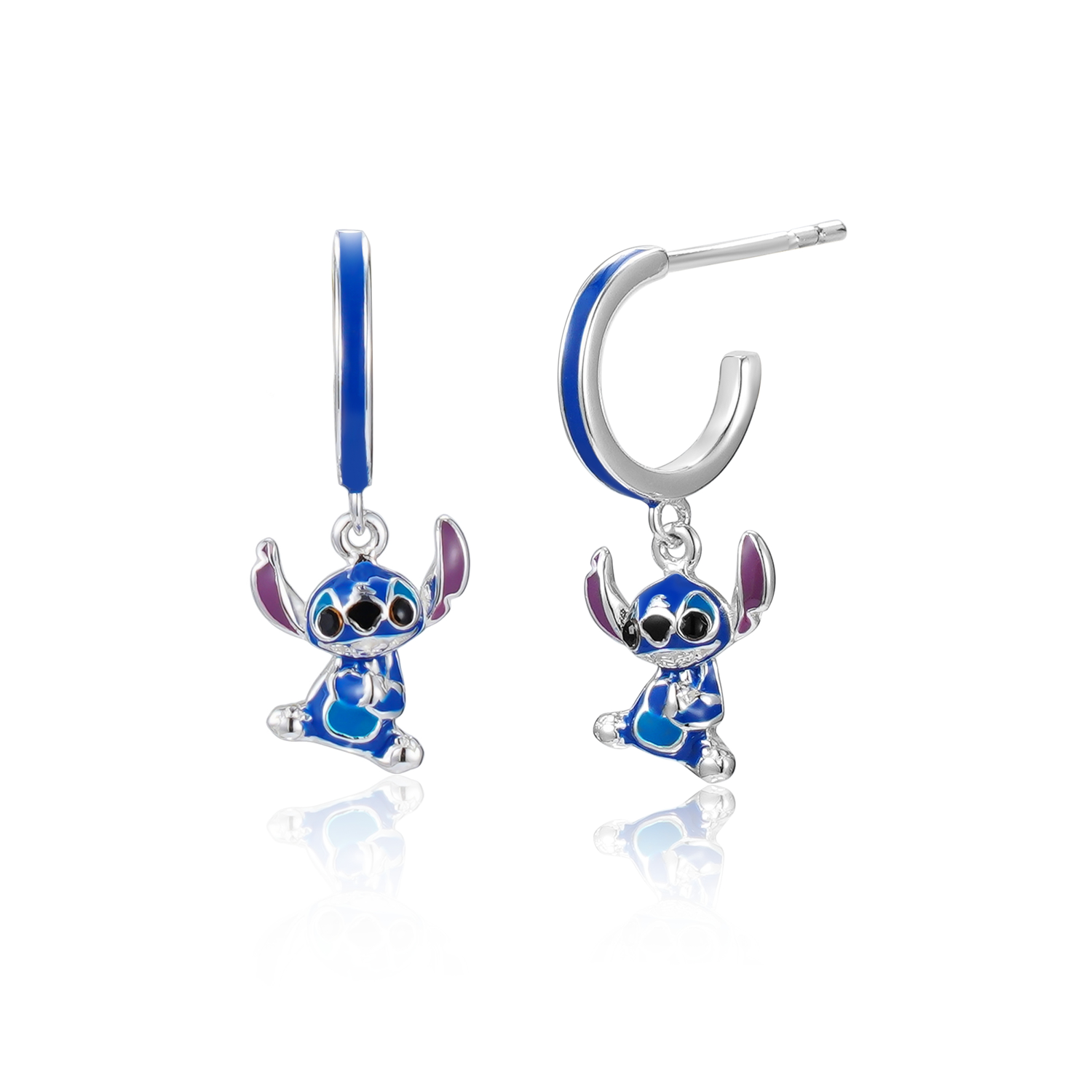 Disney Stitch Ohhringe Stitch rund mit Stitch Schmuck 925er Silber