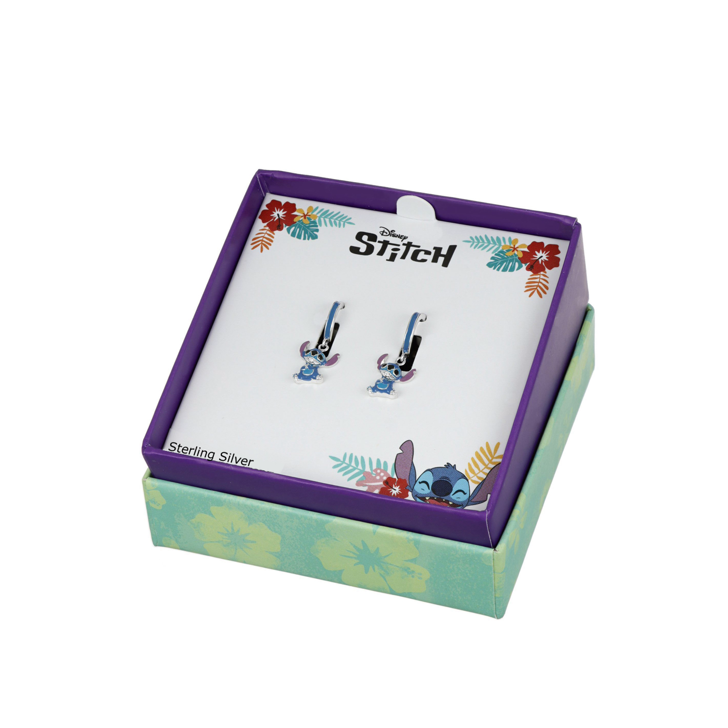 Disney Stitch Ohhringe Stitch rund mit Stitch Schmuck 925er Silber