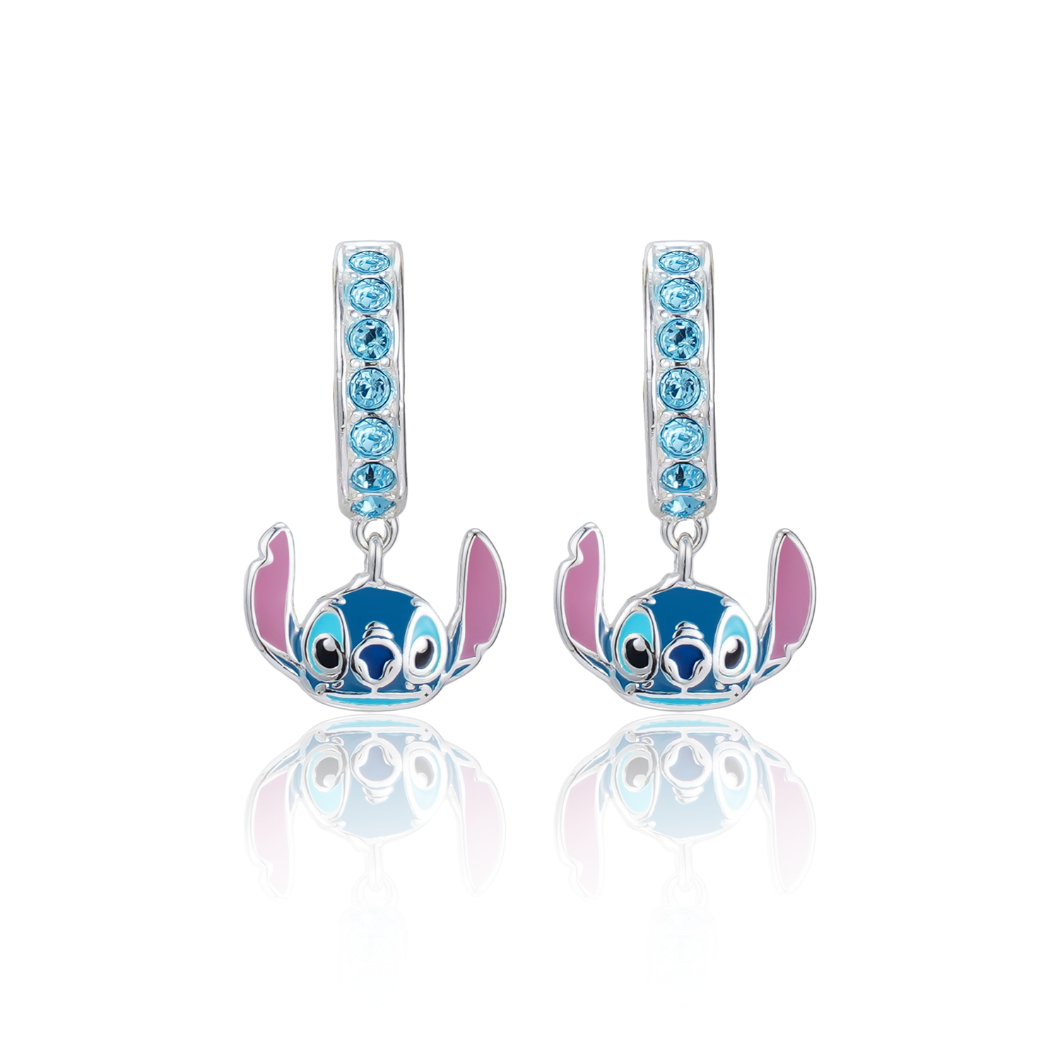 Disney Stitch Ohhringe Stitch rund mit Stitch Kopf Schmuck 925er Silber