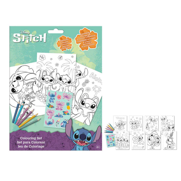 Disney Lilo und Stitch Malset mit Stiften und Aufklebern NEU