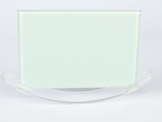 Foto aus Glas mit geschwungenem Halter