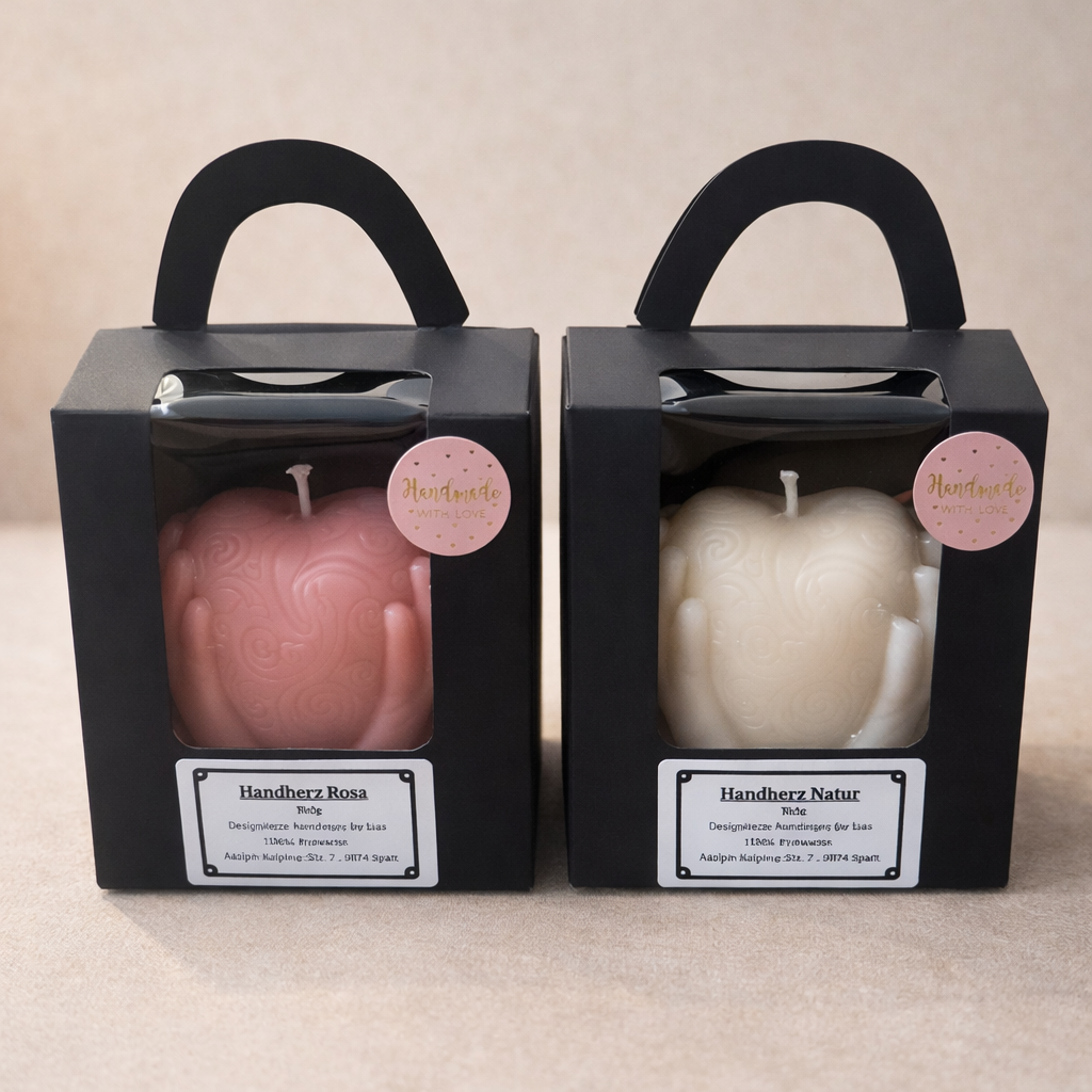 Handmade Kerze Handherz