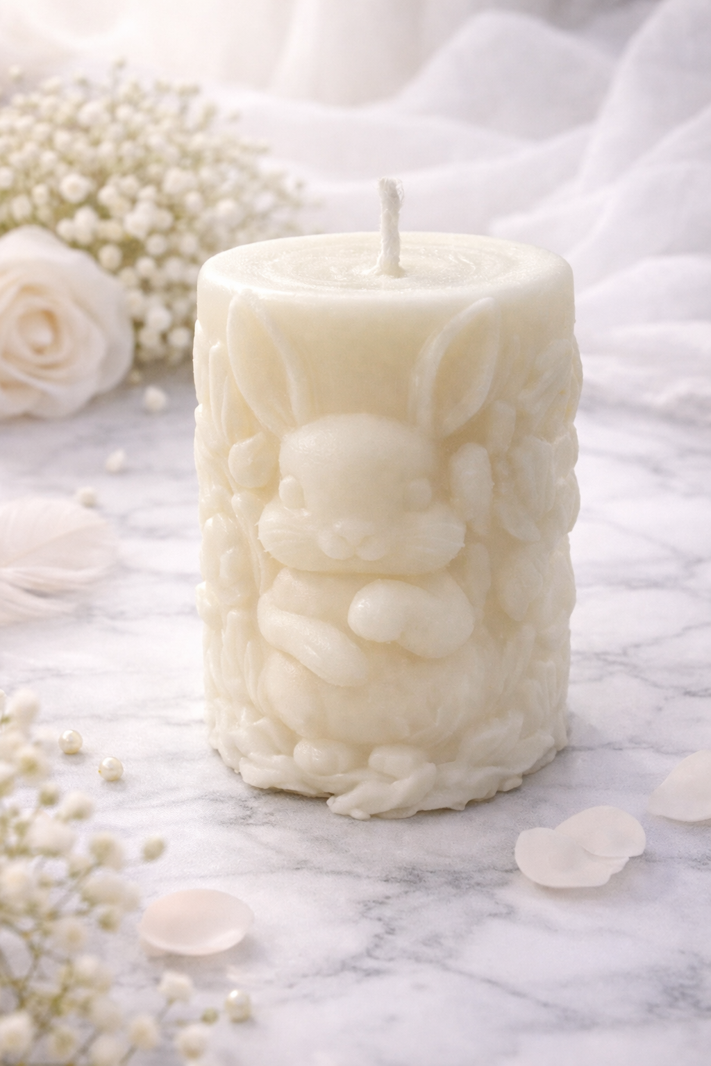 Handmade Hasenkerze Ostern