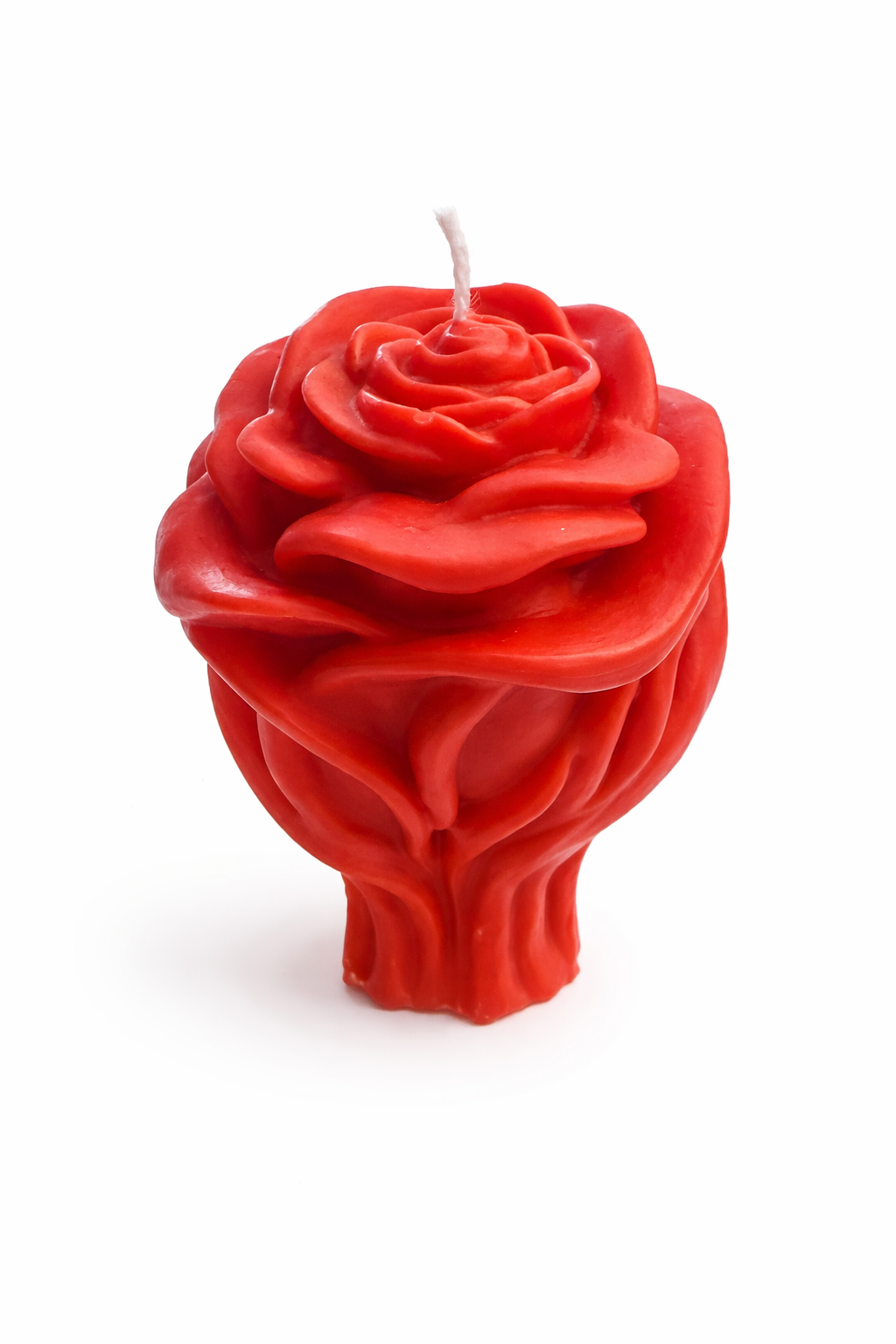 Handmade Kerze Rose stehend