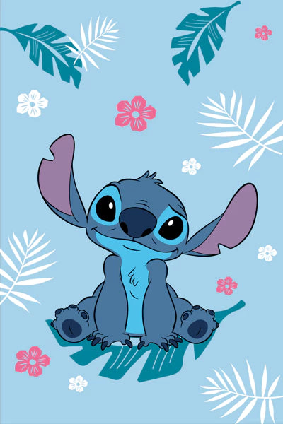 Disney Stitch blaue Fleecedecke