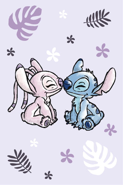 Disney Stitch lila Fleecedecke