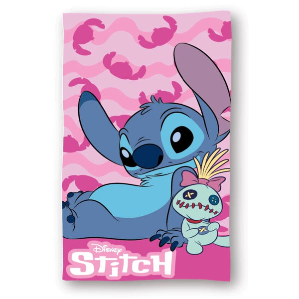 Disney Lilo & Stitch Handtuch rosa mit Schrulle