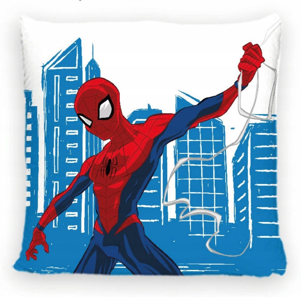 Spiderman Kissen weiß/blau 40x40cm