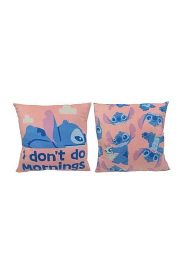 Disney Lilo und Stitch Kissen Stitch I don't do mornings Wendekissen