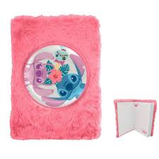 Disney Lilo und Stitch Plüsch Notizbuch rosa NEU