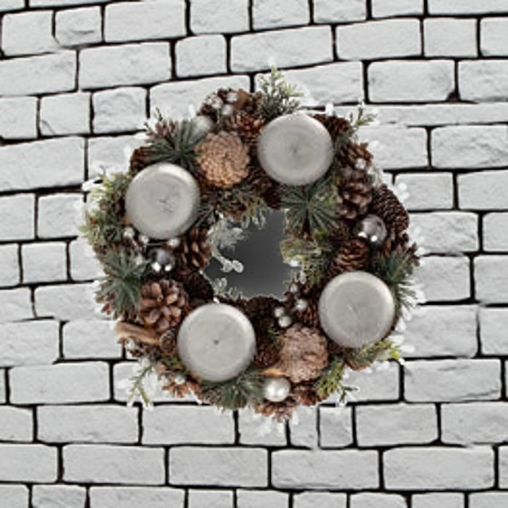 Adventskranz rund für Kerzen