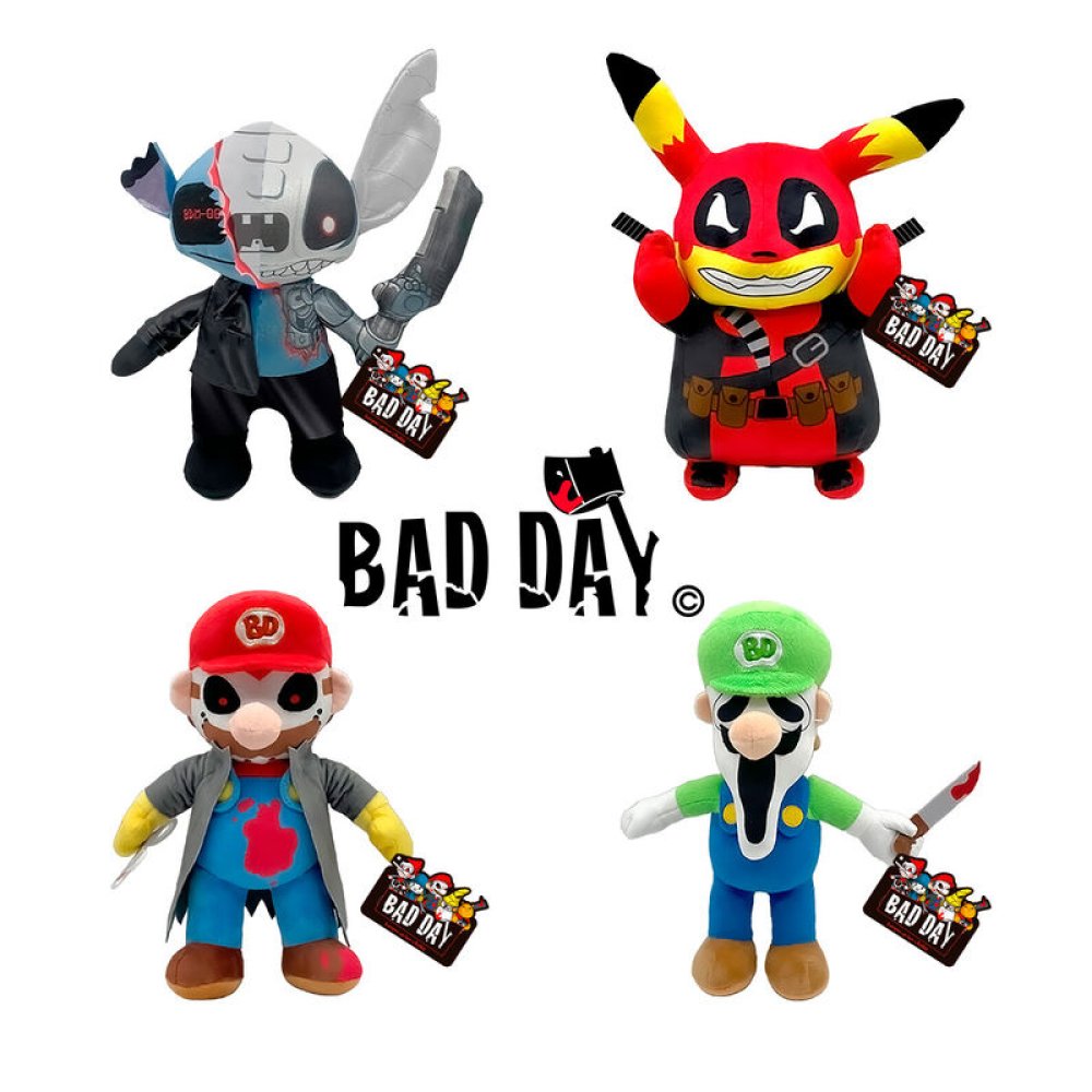 Bad Day Disney Lilo & Stitch , Pikachu und Super Mario / Luigi 32-34 cm