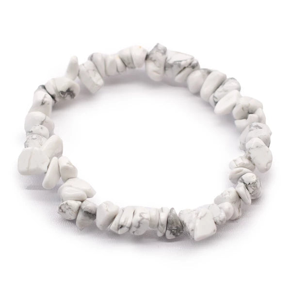 Steinarmband Chipstone Armband - weißer Jaspis Handgelenk oder Fußgelenk