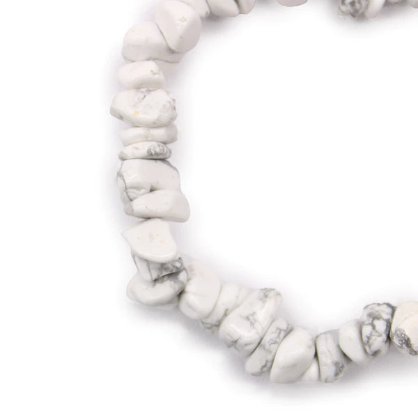 Steinarmband Chipstone Armband - weißer Jaspis Handgelenk oder Fußgelenk