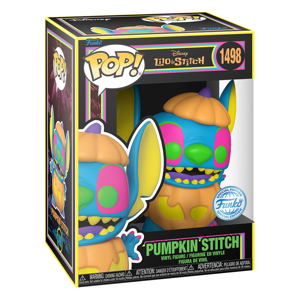 Disney Lilo & Stitch POP! Disney Vinyl Figur Blacklight Pumpkin Stitch 9 cm